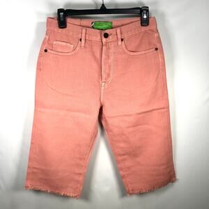Free People Jorts 25 Pink Bermuda Raw‎ Cut Off Baggy Soft Shorts Beach Festival